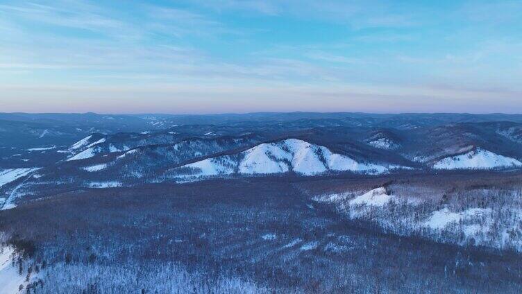 航拍4K大兴安岭漠河林海雪原