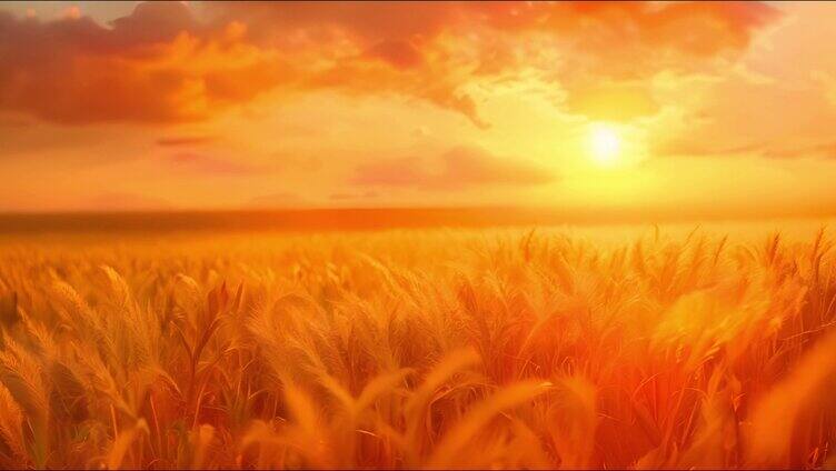 金色麦浪 丰收喜悦 金色农田 麦子丰收