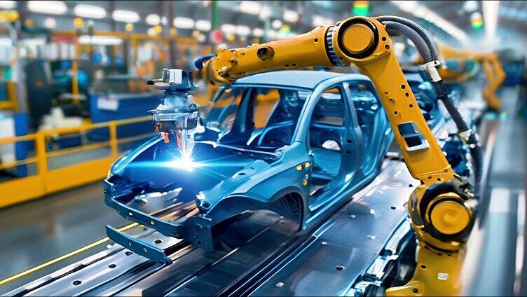 汽车生产制造工厂 机械臂制造 智能工业