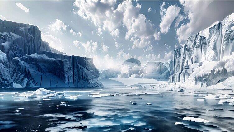 冰川融化全球变暖 保护环境 温室效应