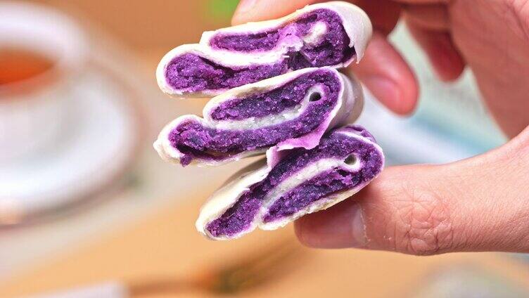 紫薯芋泥饼  紫薯泥 紫薯香芋