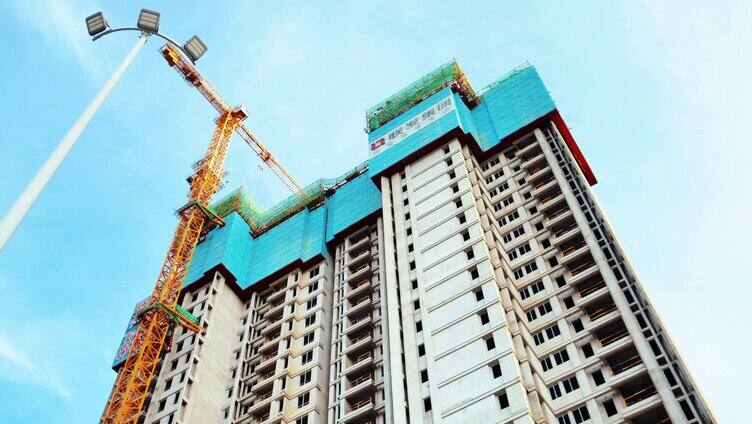 房地产开发建筑 工人 工地 城市建设