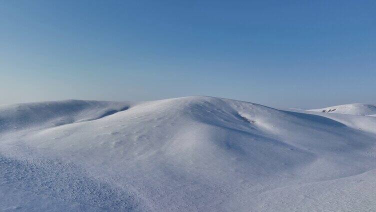 航拍呼伦贝尔冬日雪原