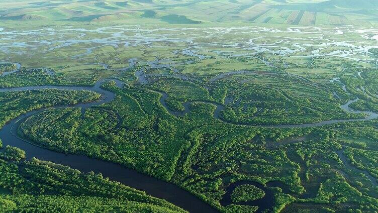 航拍亚洲第一湿地：内蒙古根河湿地