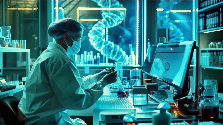 生物疫苗实验室 试管 DNA螺旋 医疗