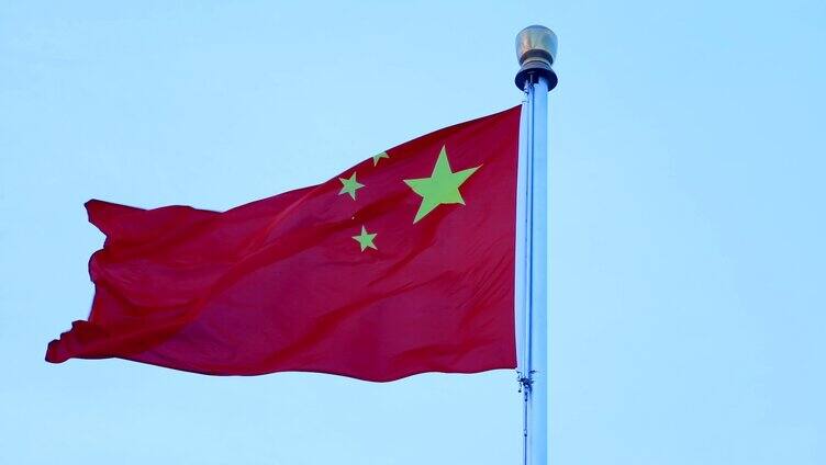 北京天安门广场升国旗实拍