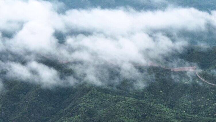 北京蟠龙山长城航拍