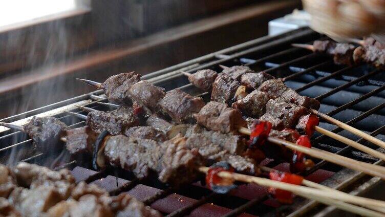 烧烤大肉串美食