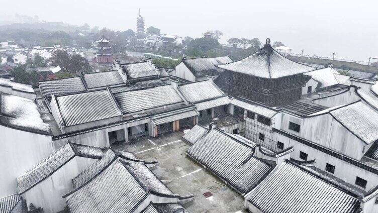 浙江盐官古城雪景