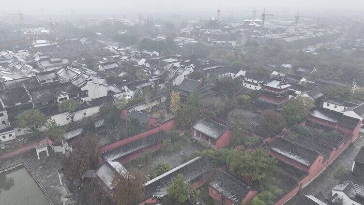 浙江盐官古城雪景
