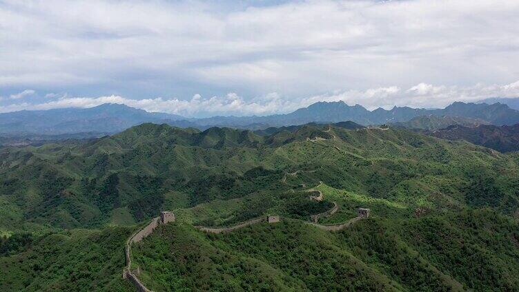 北京蟠龙山长城航拍