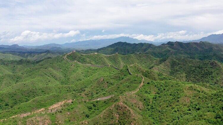 北京蟠龙山长城航拍