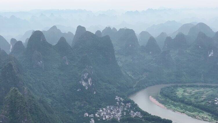 中国山水画桂林风光