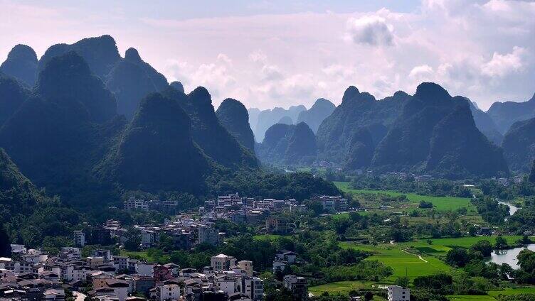 航拍桂林山水