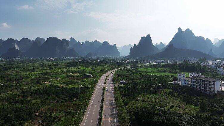 中国山水画桂林风光