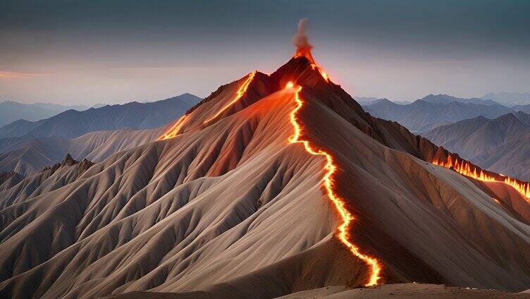 新疆沙漠魔鬼城火焰山