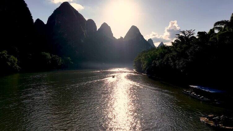 航拍美丽的广西桂林风光
