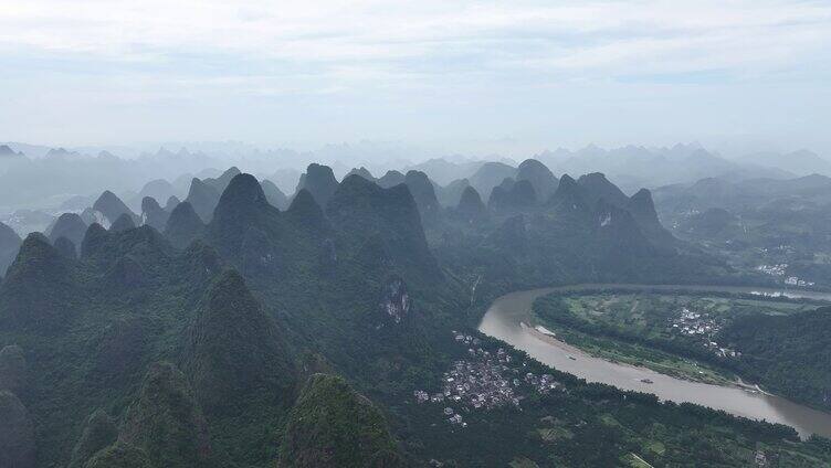 中国山水画桂林风光