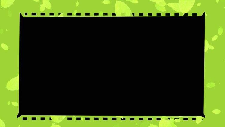 绿叶简洁视频框带通道