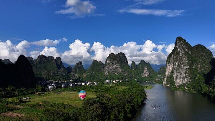 航拍美丽的广西桂林风光