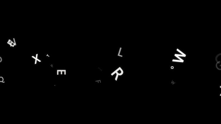 大写字母漂浮视频