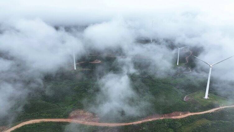 风力发电云海风光