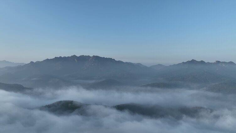 航拍千山云雾缭绕