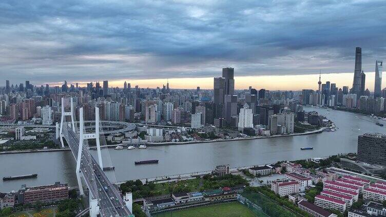 上海 黄浦江 南浦大桥 城市大景延时