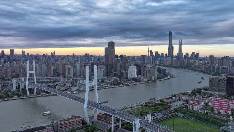 上海 黄浦江 南浦大桥 城市大景延时