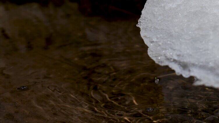 冰雪融化 冰雪融化特写 水滴特写