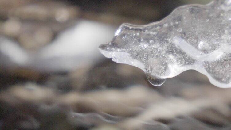 冰雪融化 冰雪融化特写 水滴特写
