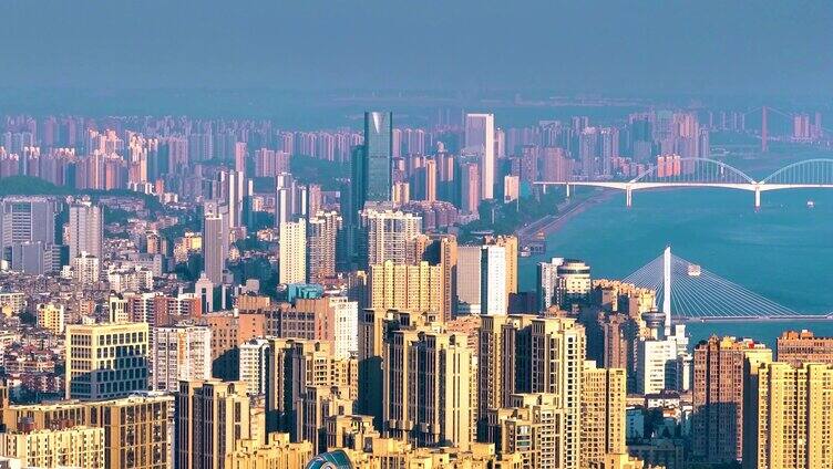 无人机航拍宜昌城区