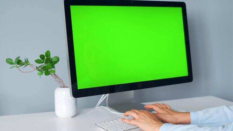 绿幕笔记本电脑