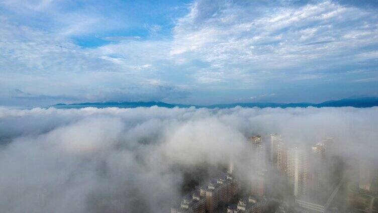 城市云雾云海