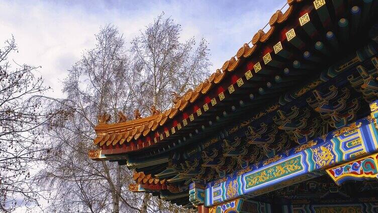 传统中国古建筑亭子