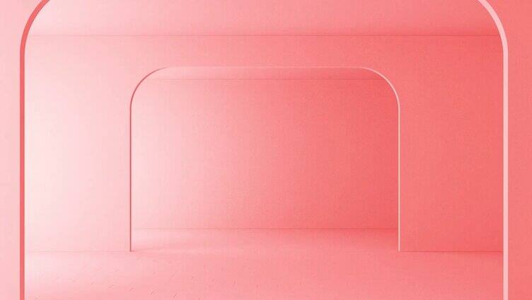 粉色几何3d空间