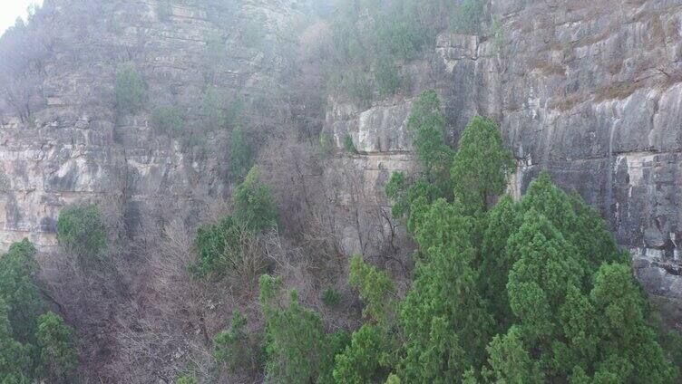 航拍山亭梯田风车山体