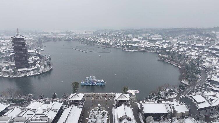 长沙市铜官窑景区雪景