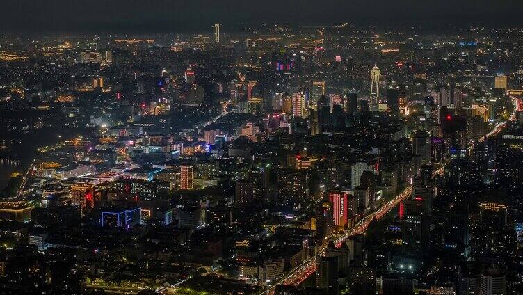杭州西湖区城市夜景延时