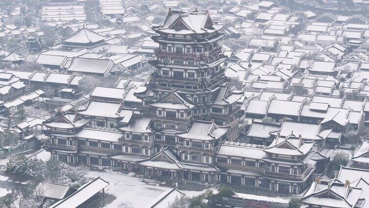 长沙铜官窑雪景