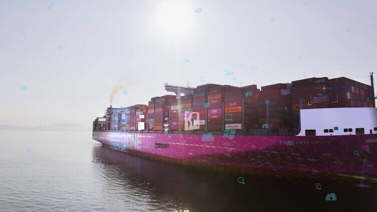 【原创】科技智慧港口AE模板运输城市码头