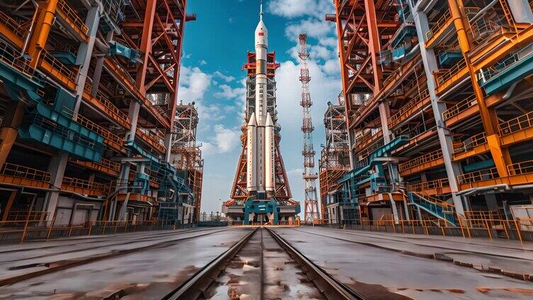 火箭发射 卫星 中国航天航空 天宫空间站