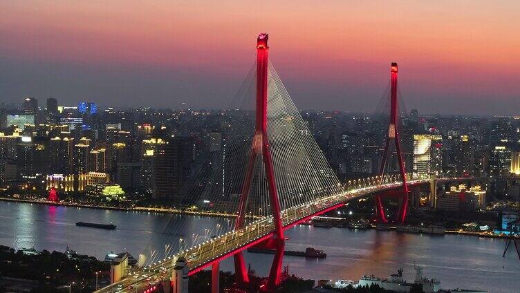 杨浦大桥 杨浦区 上海交通 车流夜景