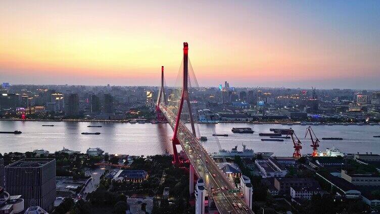 杨浦大桥 杨浦区 上海交通 车流夜景