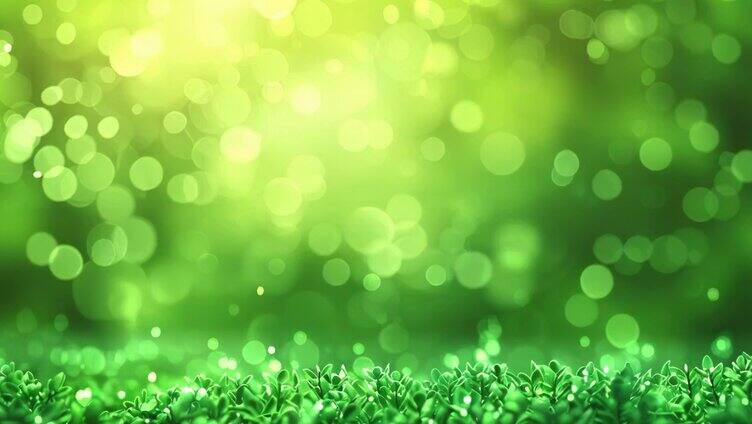 抽象绿色粒子背景绿色树叶光斑背景2