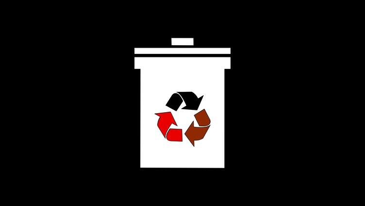 循环回收垃圾桶动画