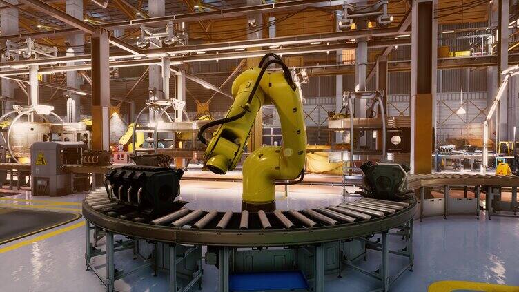 机械臂和汽车工厂生产