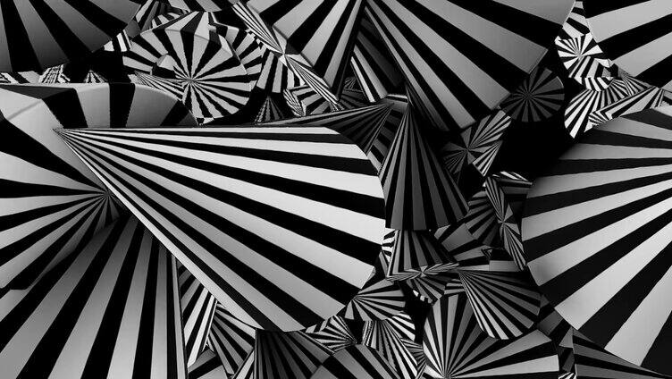 黑白 线框 抽象 潮 炫酷 动画
