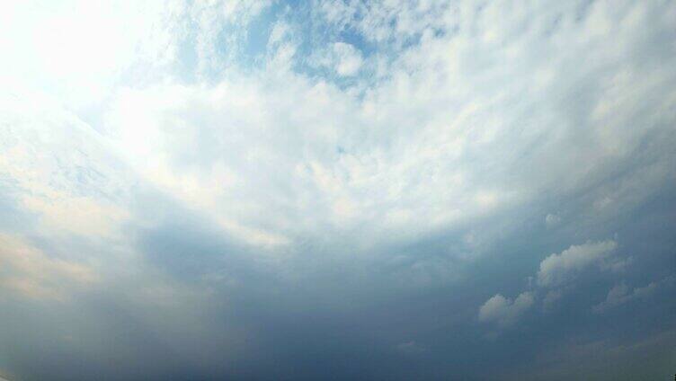 自然气候变化蓝天变乌云延时实拍
