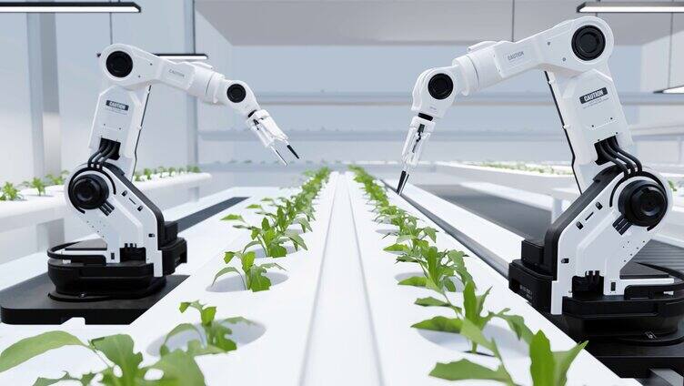 农业智能化机械臂采摘动画